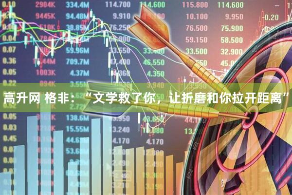 高升网 格非：“文学救了你，让折磨和你拉开距离”