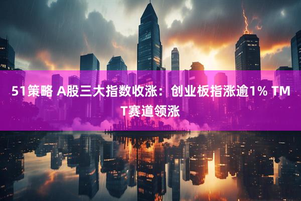 51策略 A股三大指数收涨：创业板指涨逾1% TMT赛道领涨